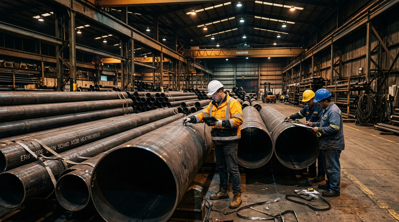 Steel yard loading area